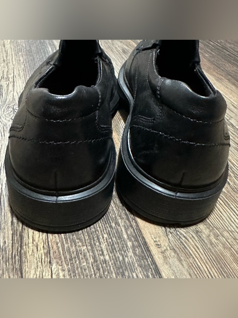 Ecco men’s 44 black slip on dress shoes loafers - Picture 5 of 9